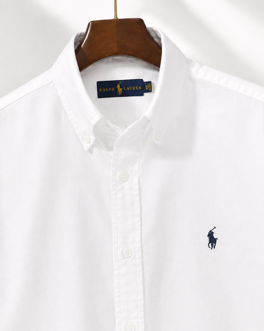 Ralph Lauren White Button-Down Shirt Casual Layering