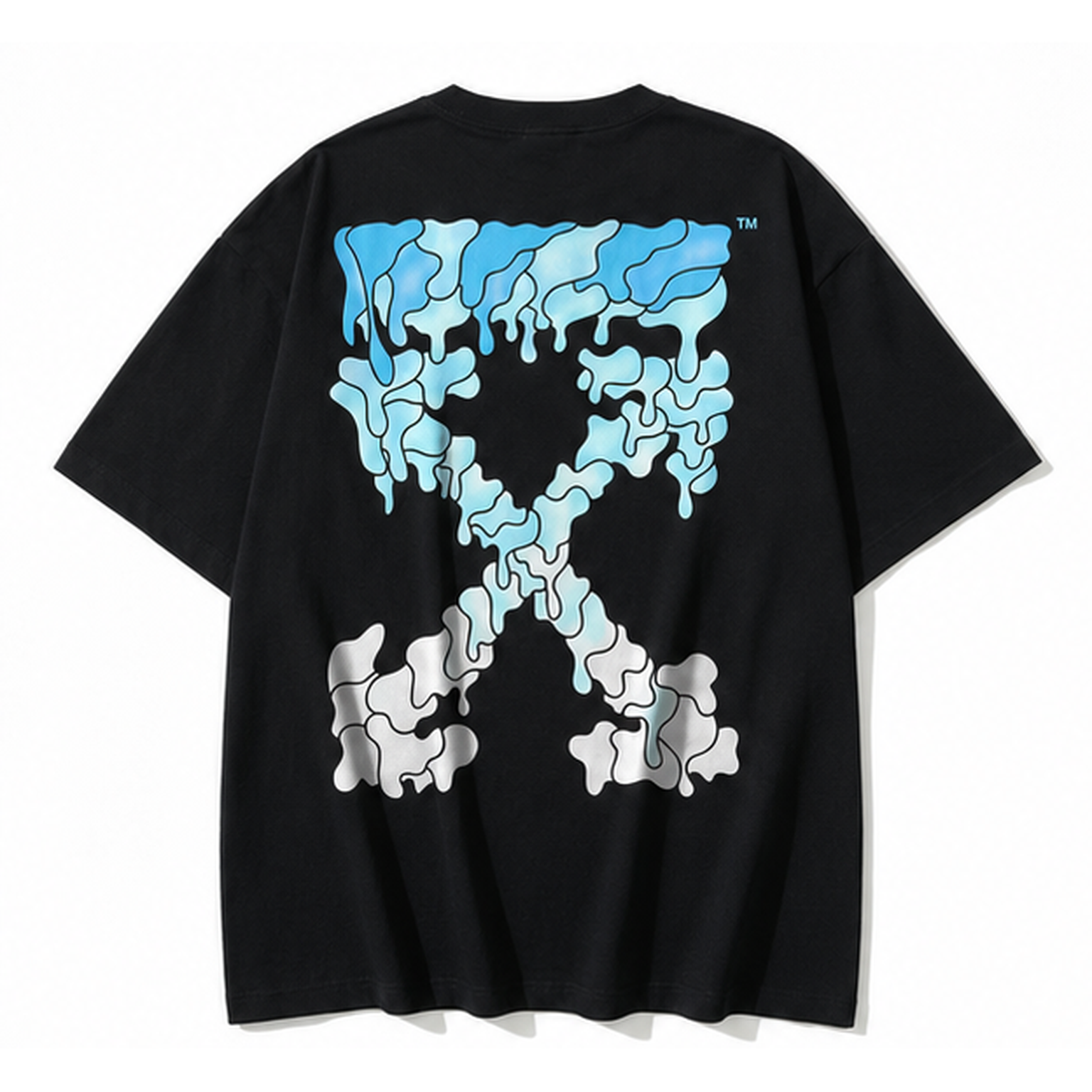 Off-White Gradient Style Black T-shirt