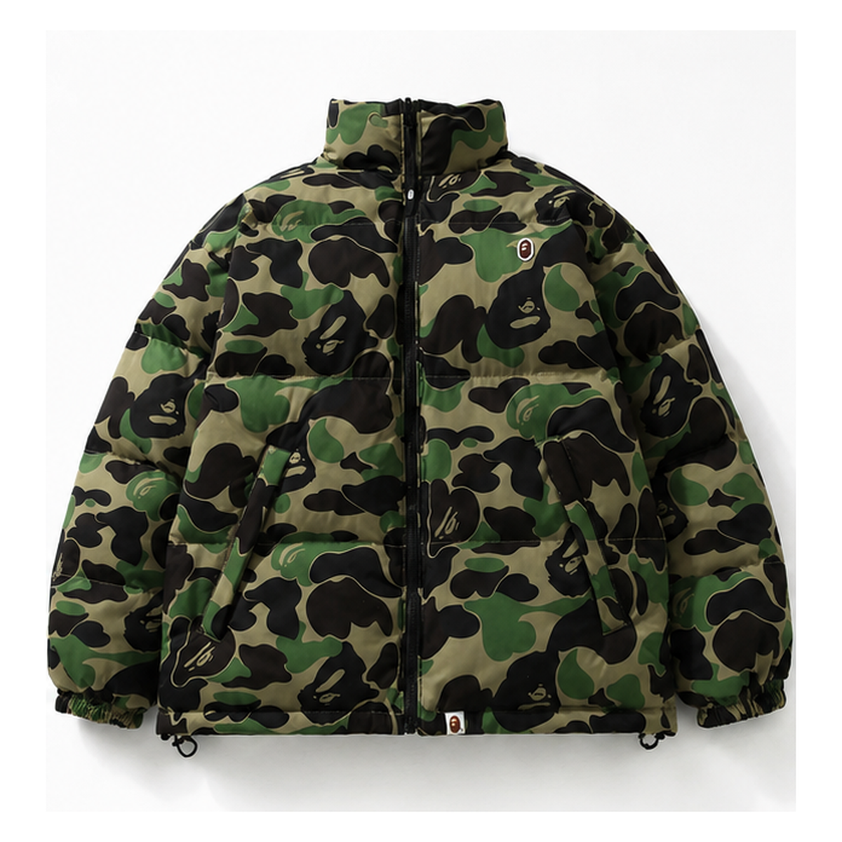 Bape camouflage-style down jacket