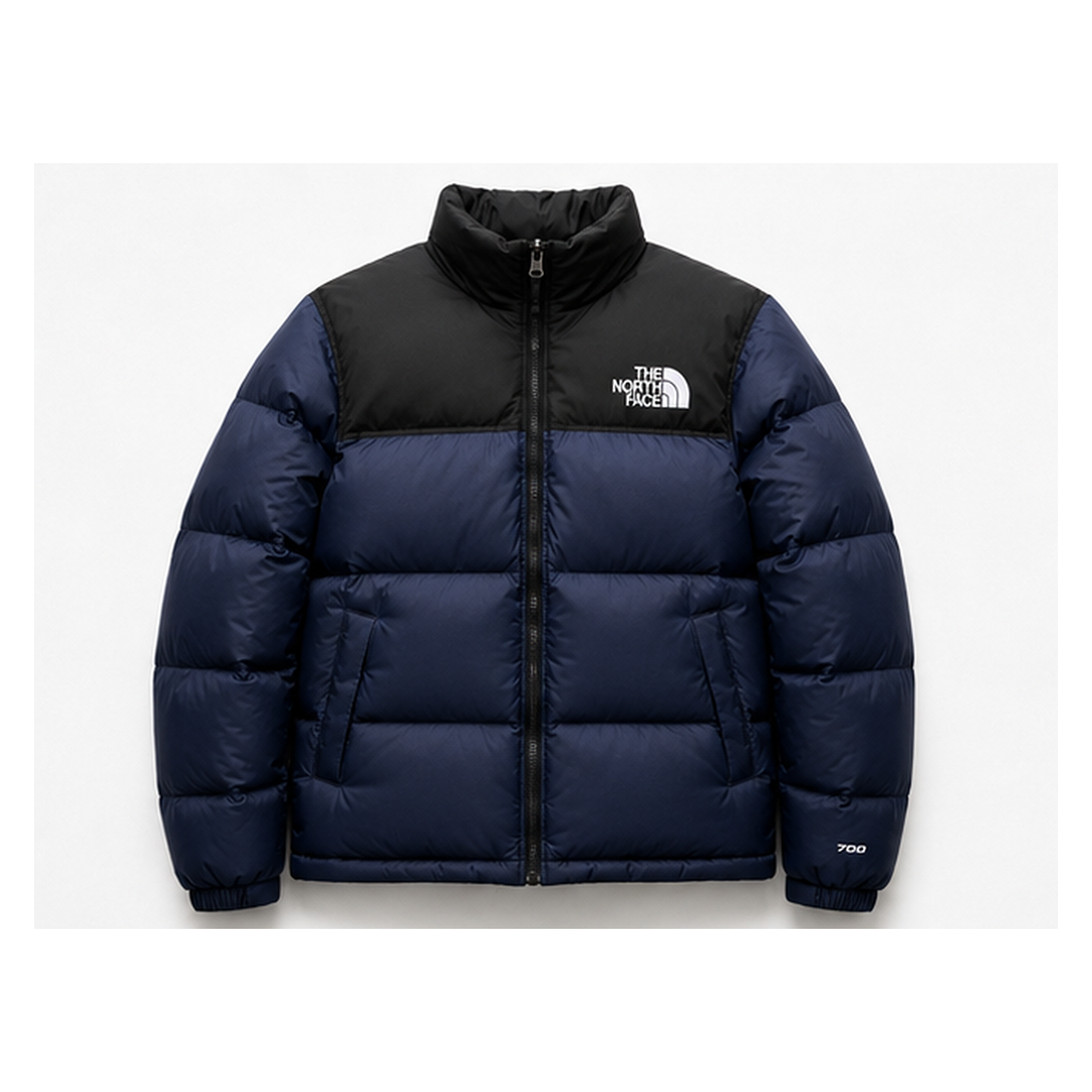 The North Face trendy and cool navy blue down jacket