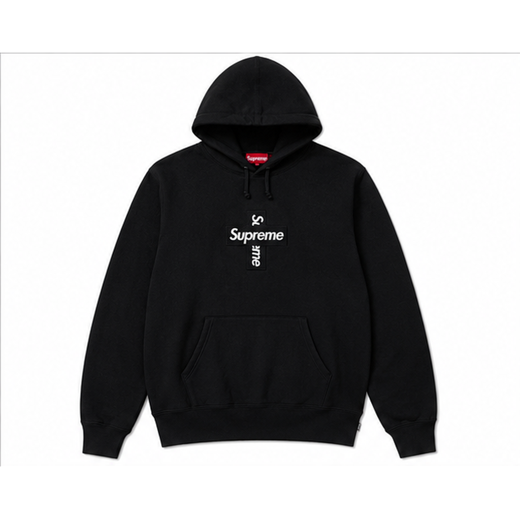 Supreme Lightweight Logo hoodie Gray Red Oversized for Trend Styling