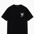 Louis Vuitton Printed Cool Style Black Short-sleeve T-shirt