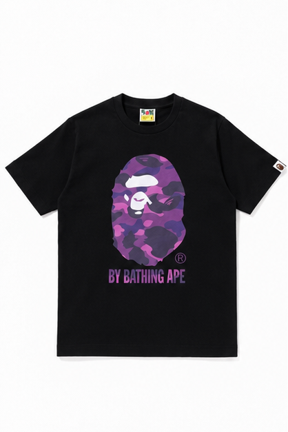Bape camouflage-style black T-shirt