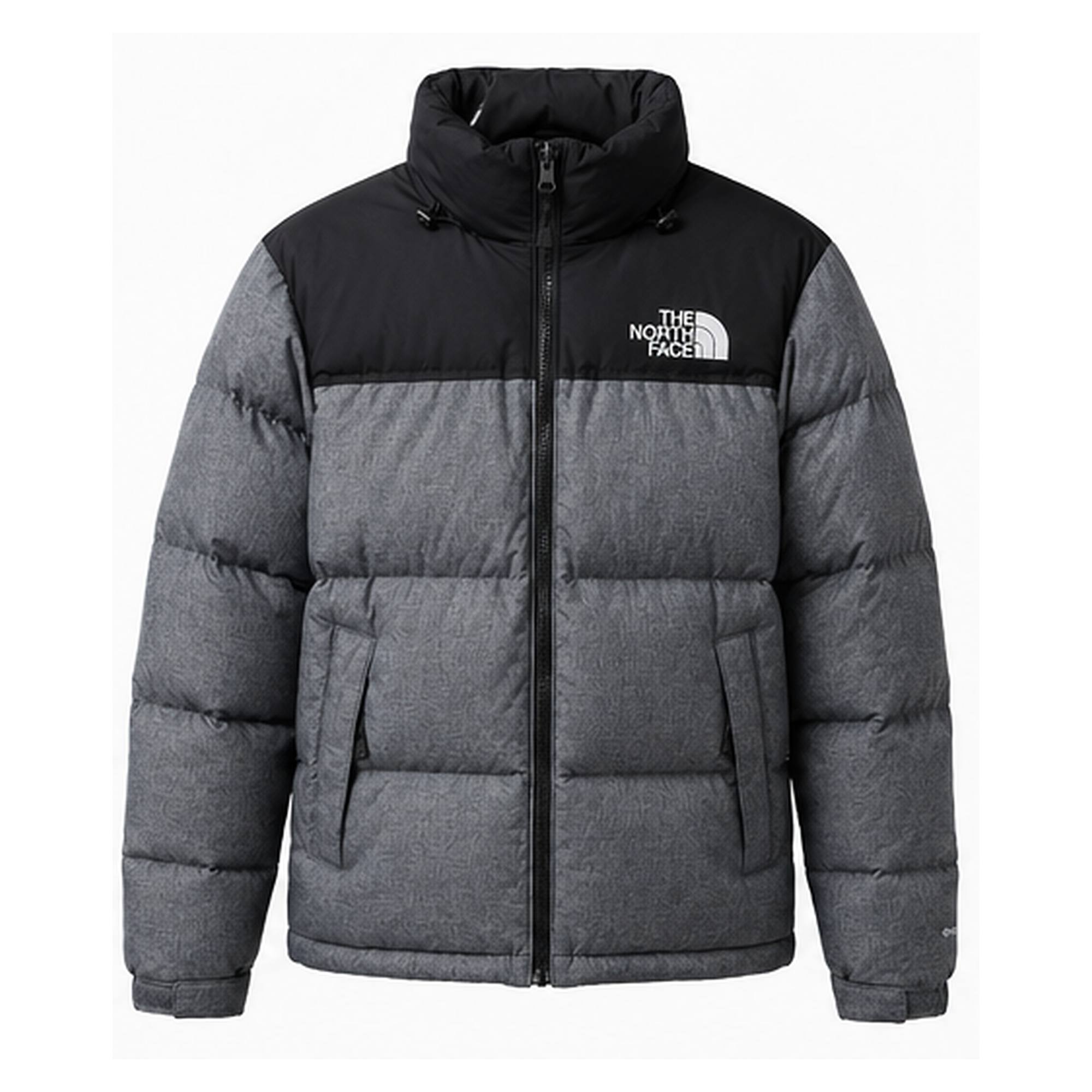 The North Face classic grey-black down jacket