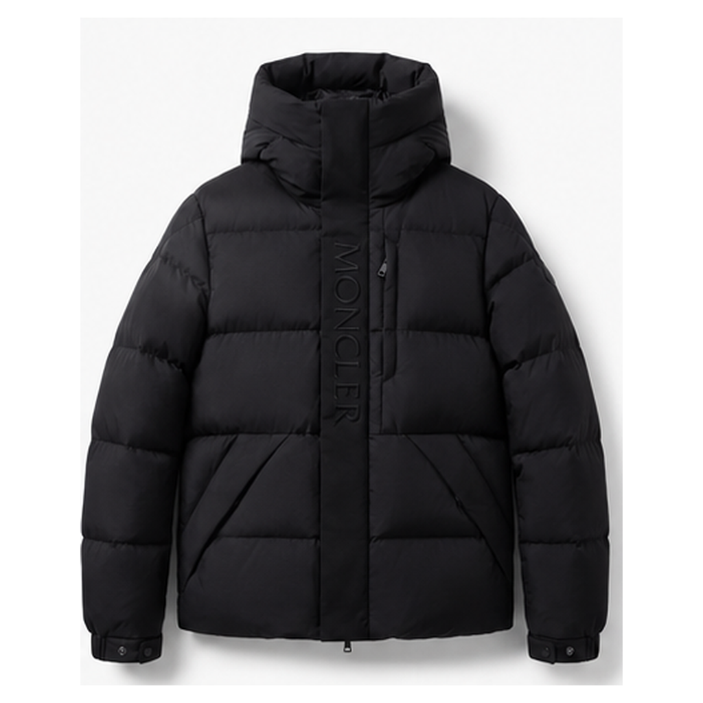 Moncler black minimalist style down jacket