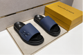 Louis Vuitton Monogram Minimalist Style Navy Blue Slides