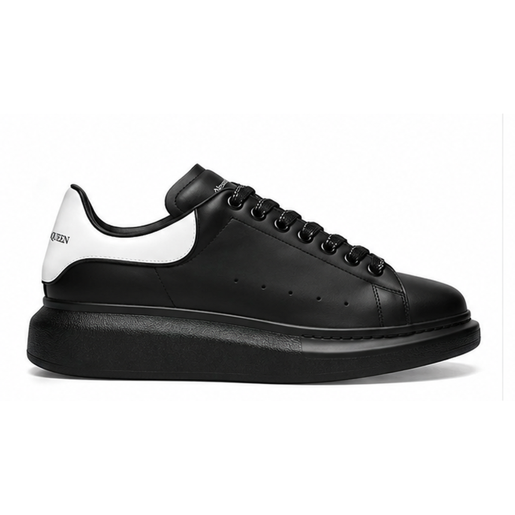 McQueen thick-soled black and white casual shoes