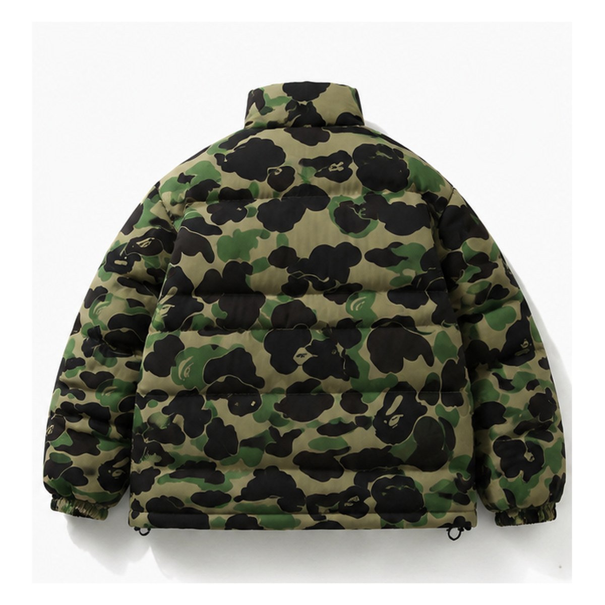 Bape camouflage-style down jacket