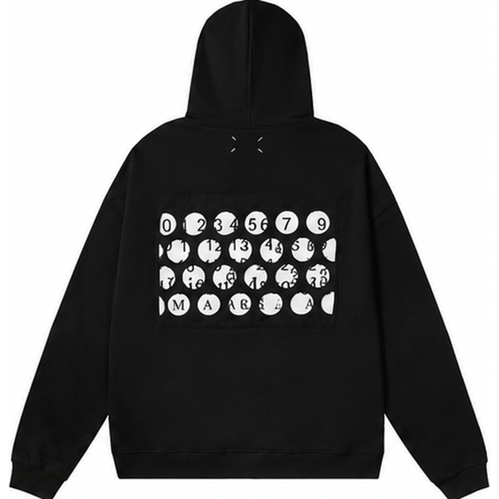 Maison Margiela Daily Logo hoodie Black Pullover Small for City Outfits