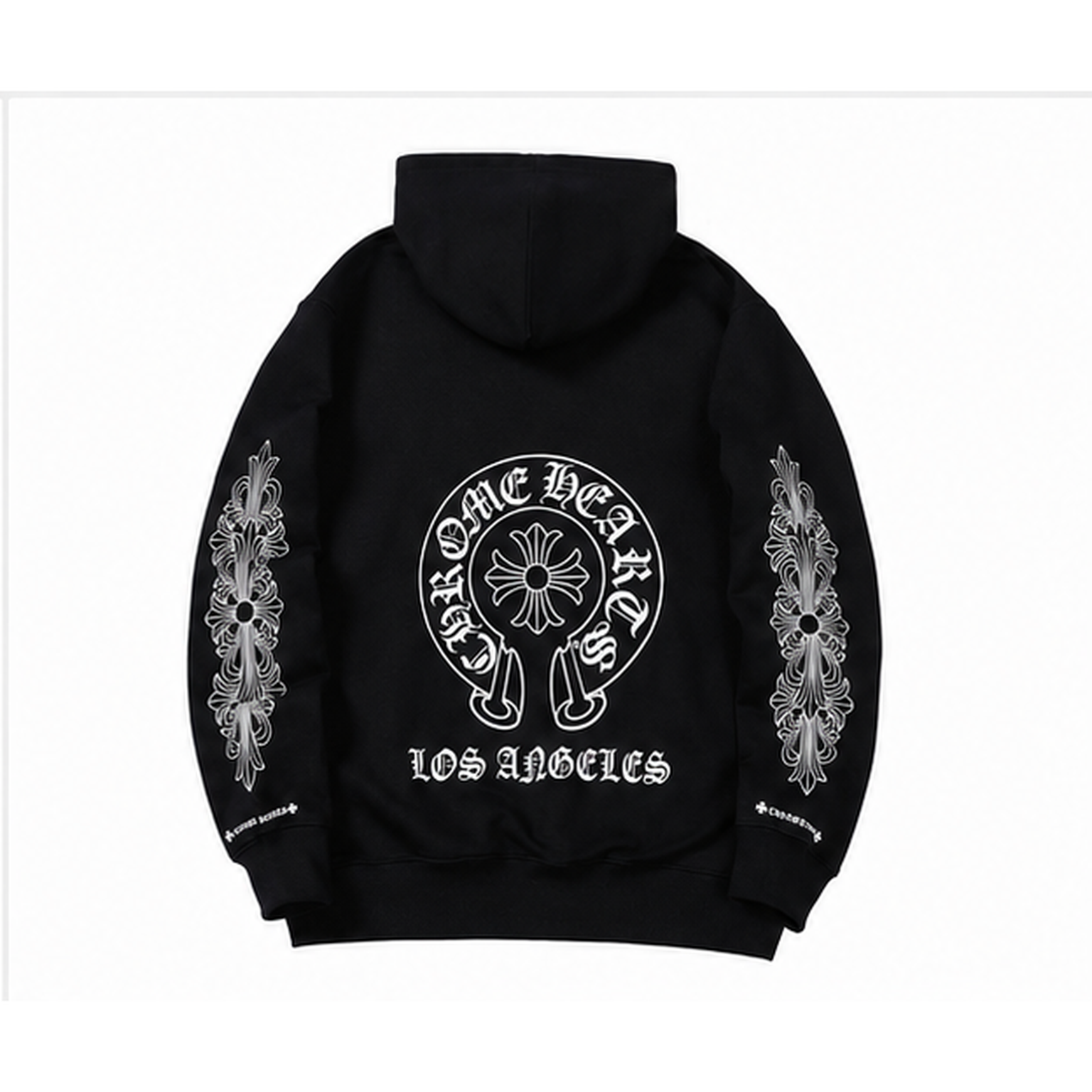 Chrome Hearts Travel Cross graphic hoodie Black Blue Cross with Modern Look