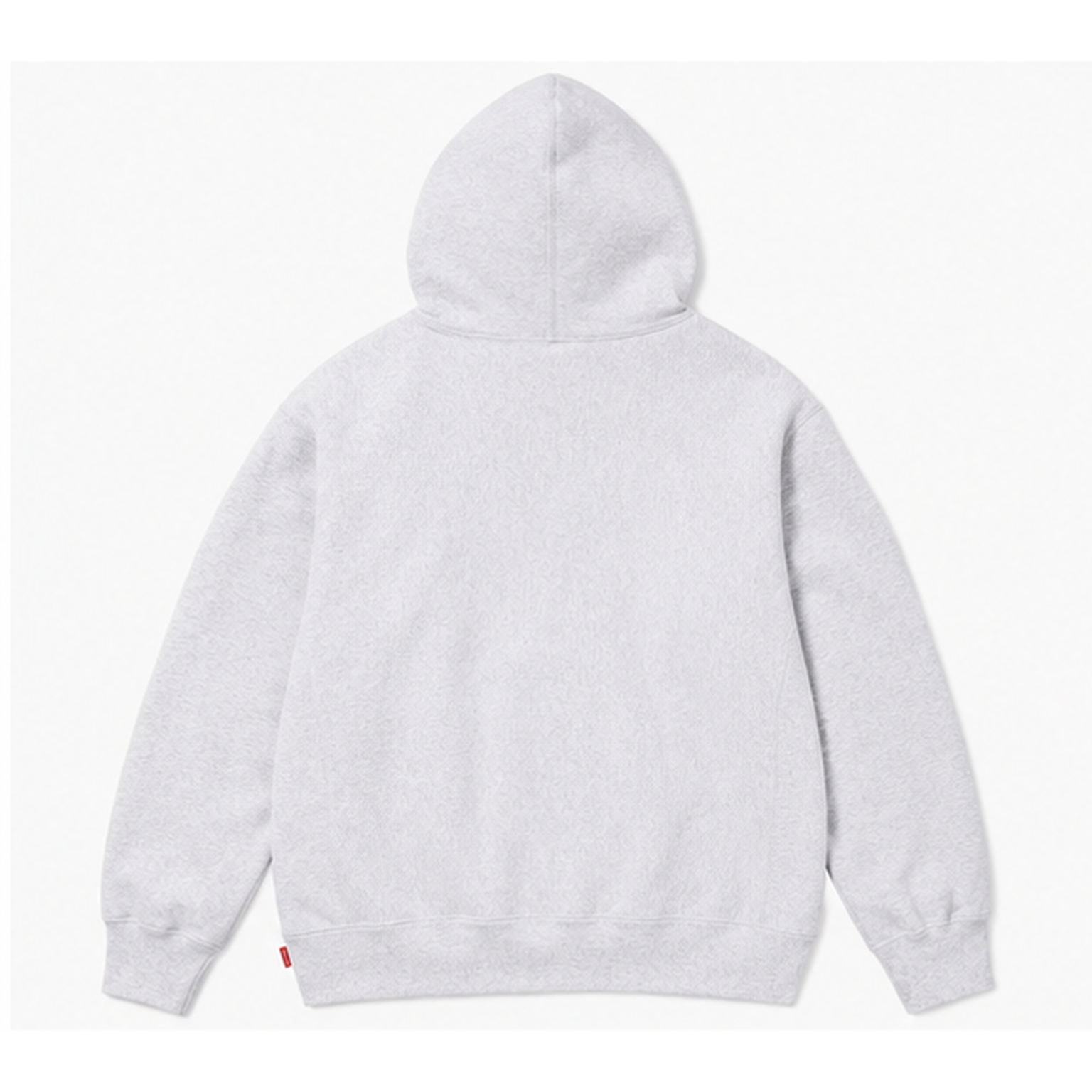 Supreme Patterned Logo hoodie Gray Red Oversized with Polished Detail