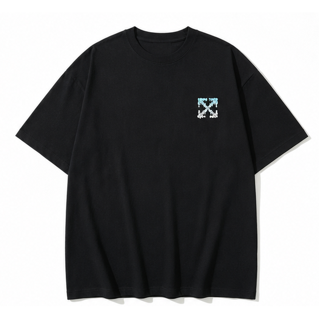 Off-White Gradient Style Black T-shirt