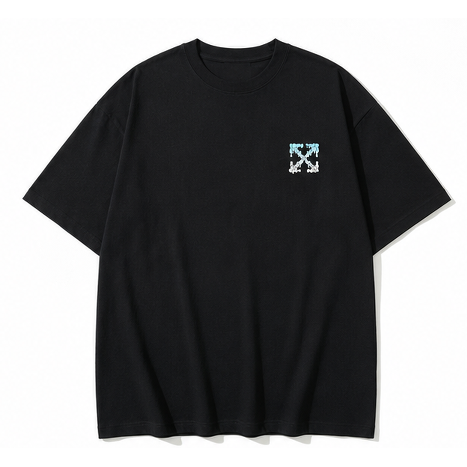 Off-White Gradient Style Black T-shirt