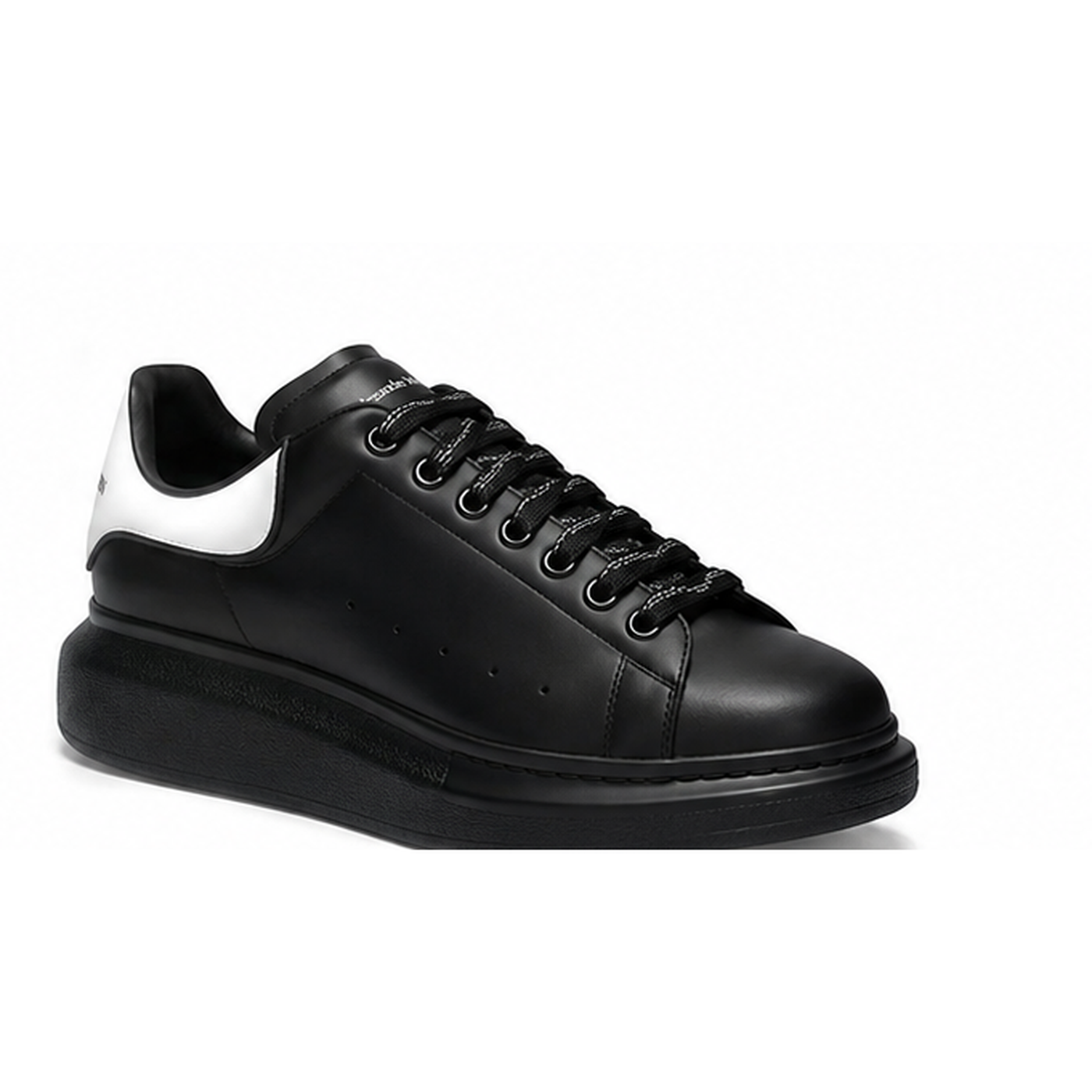 McQueen thick-soled black and white casual shoes