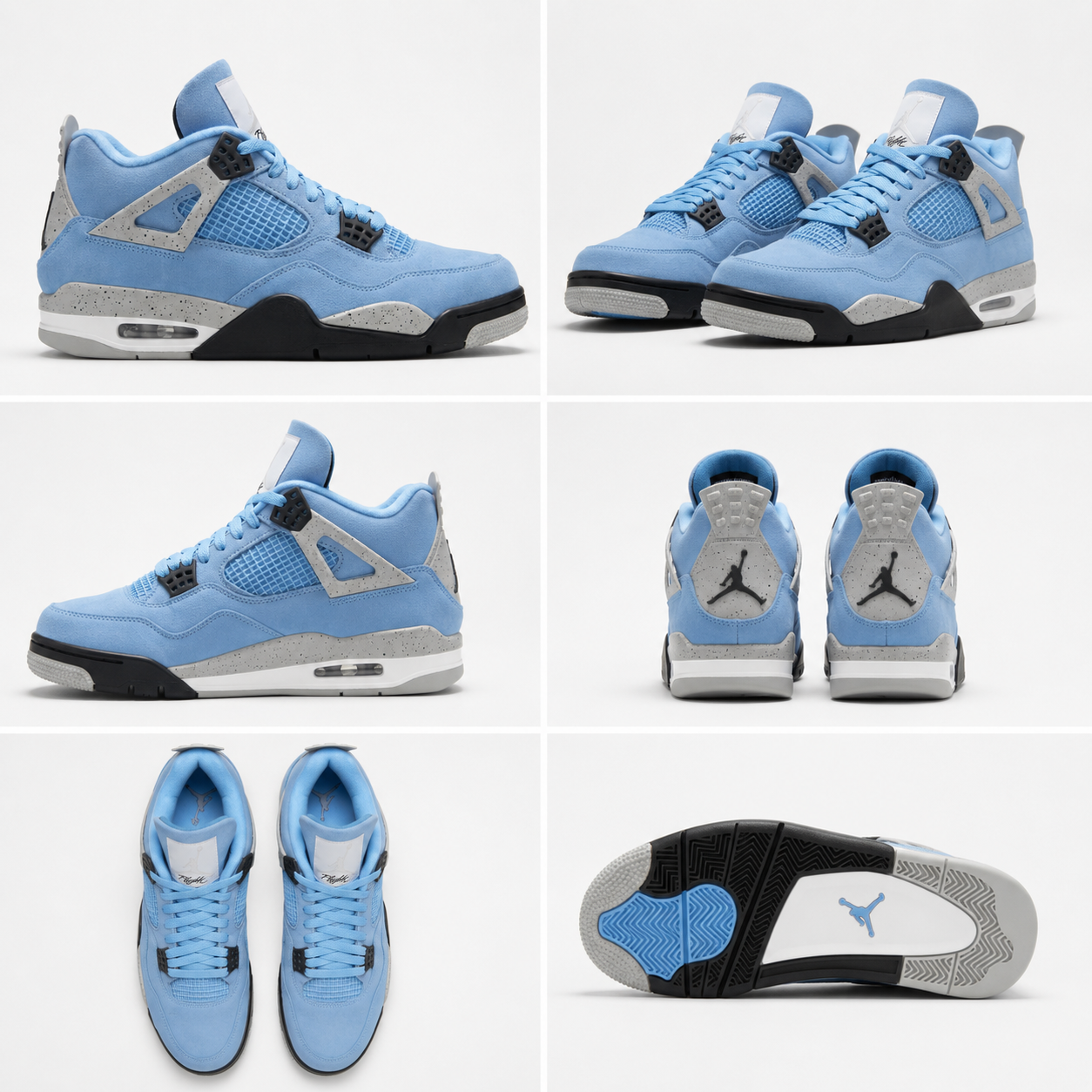 Trendy light blue shoes of Jordan 4