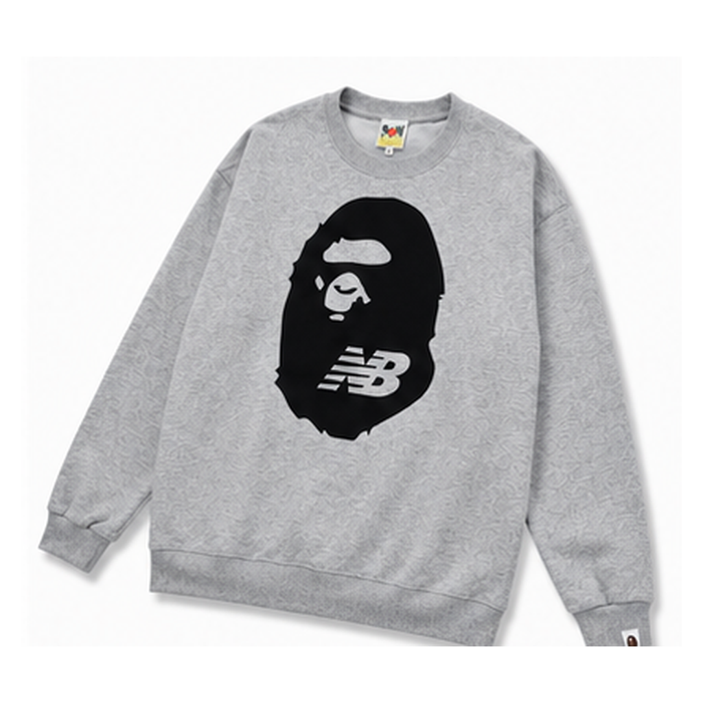 Bape Ape Head Grey Sweatshirt