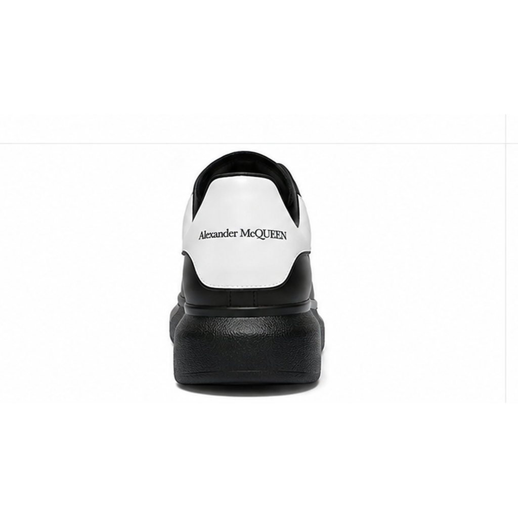 McQueen thick-soled black and white casual shoes