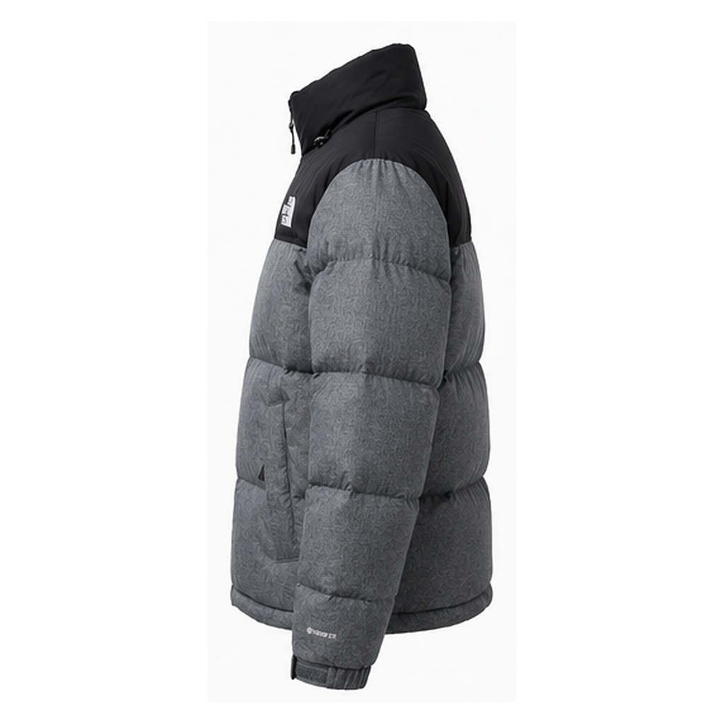 The North Face classic grey-black down jacket