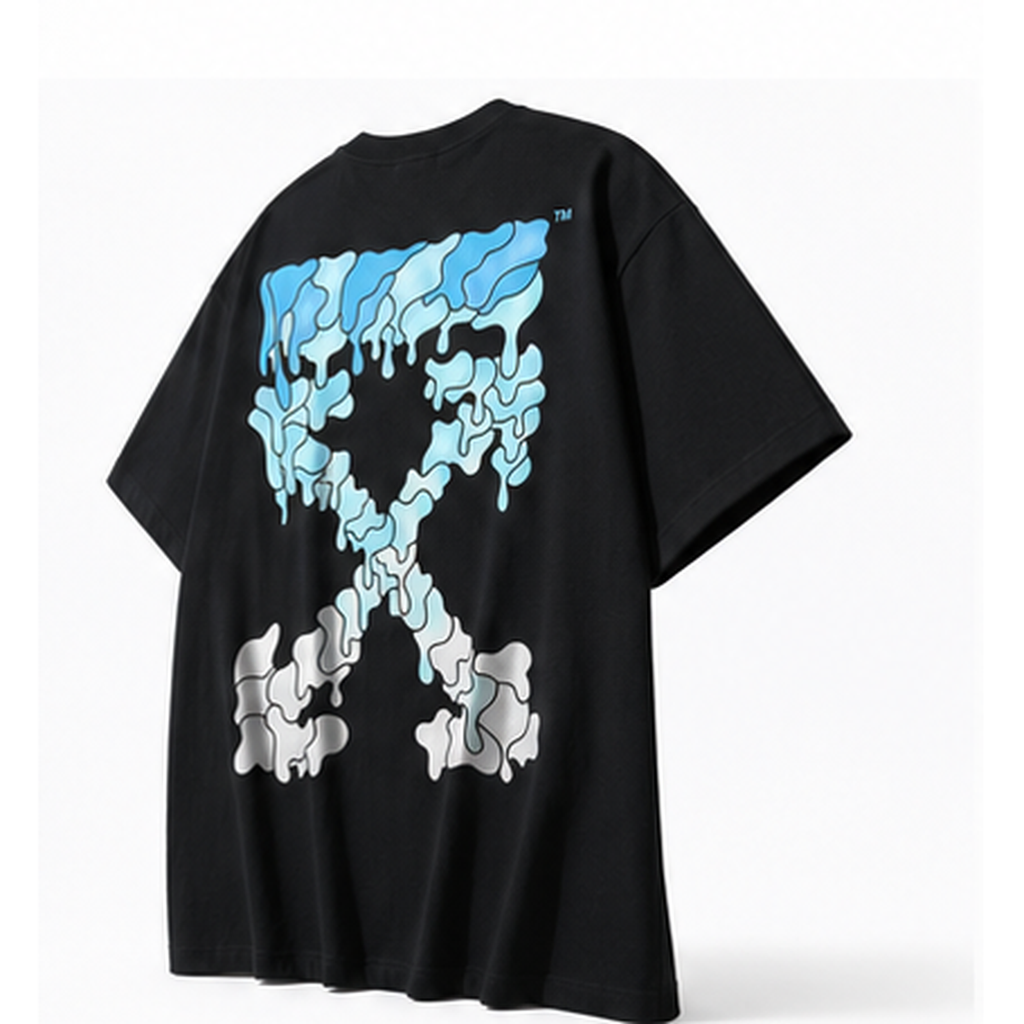 Off-White Gradient Style Black T-shirt