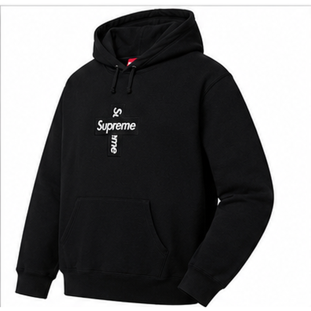 Supreme Lightweight Logo hoodie Gray Red Oversized for Trend Styling