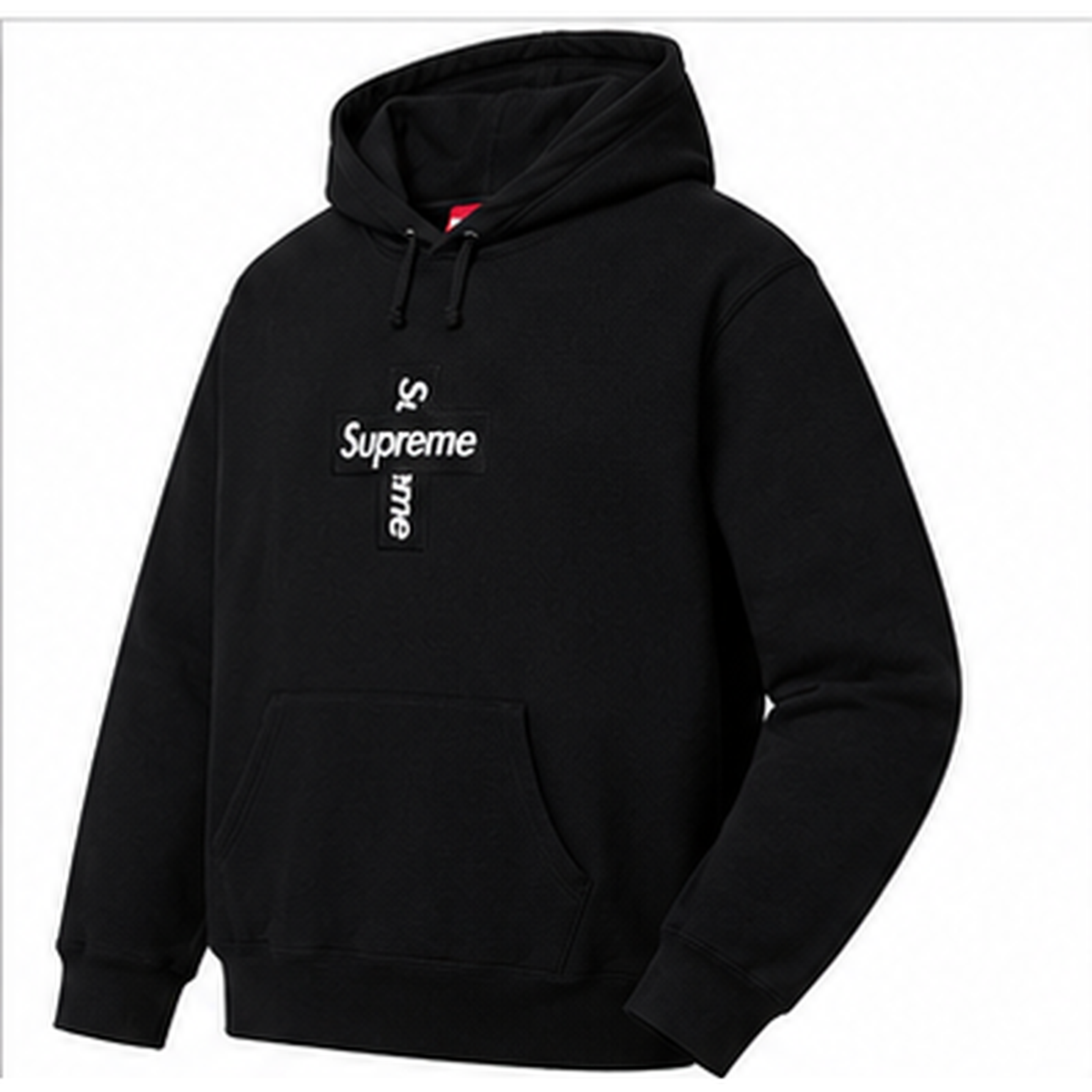 Supreme Lightweight Logo hoodie Gray Red Oversized for Trend Styling