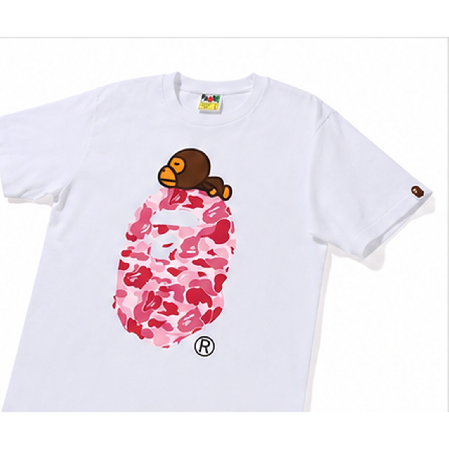 Bape Ape Camouflage Style White T-shirt