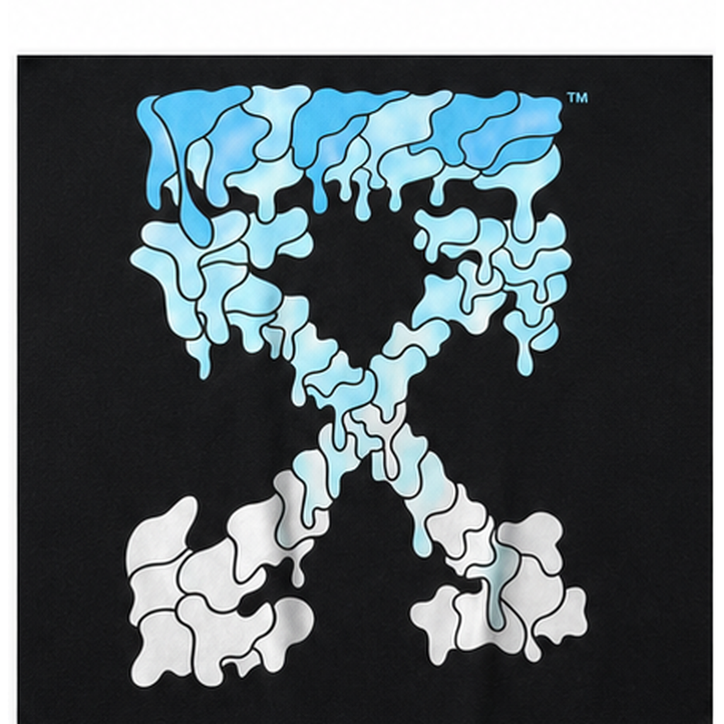 Off-White Gradient Style Black T-shirt
