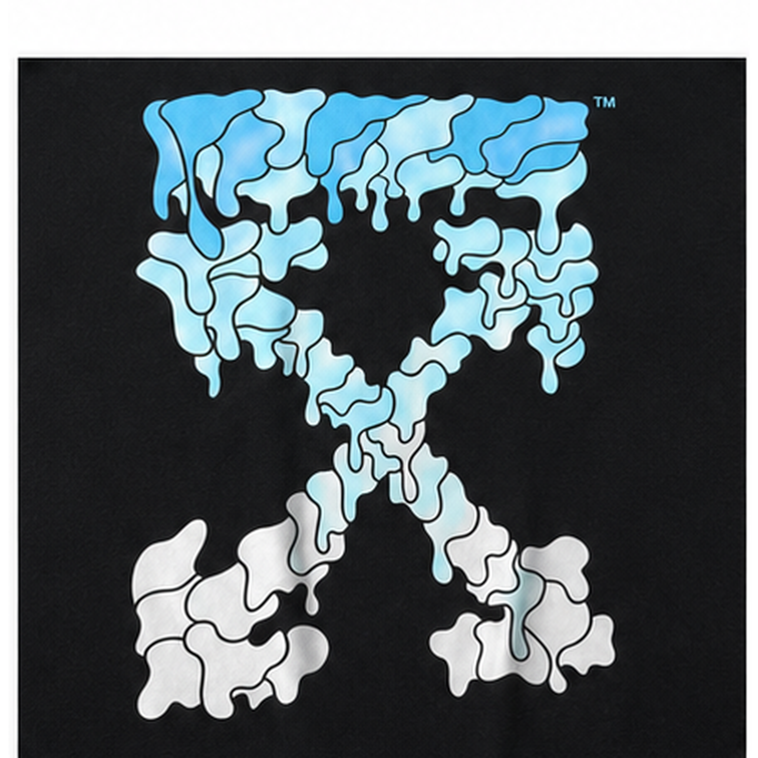 Off-White Gradient Style Black T-shirt