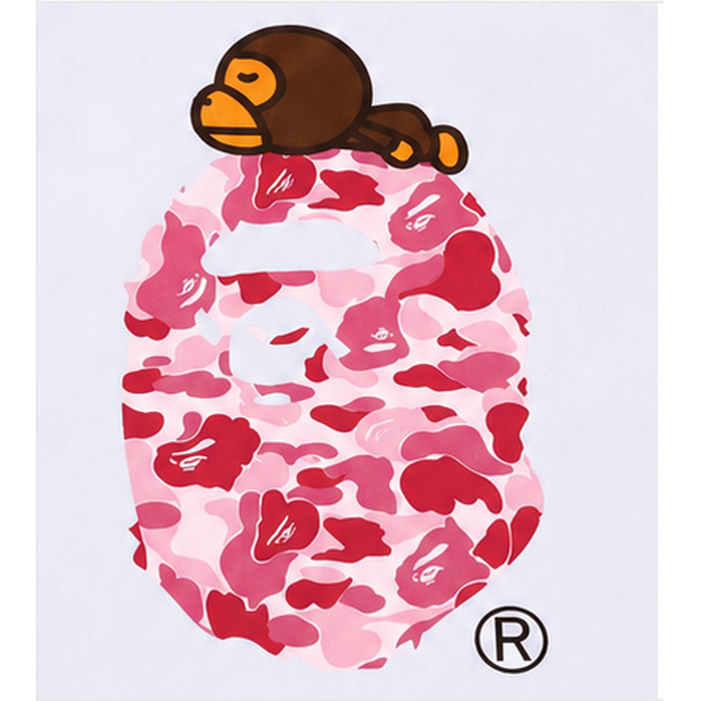 Bape Ape Camouflage Style White T-shirt