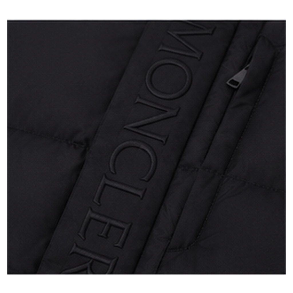 Moncler black minimalist style down jacket
