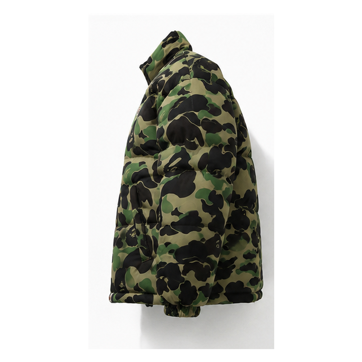 Bape camouflage-style down jacket