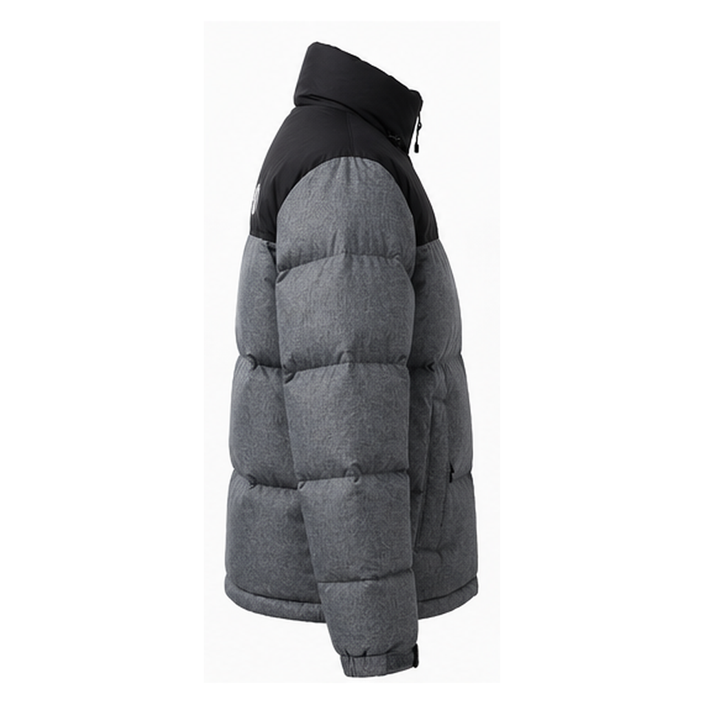 The North Face classic grey-black down jacket