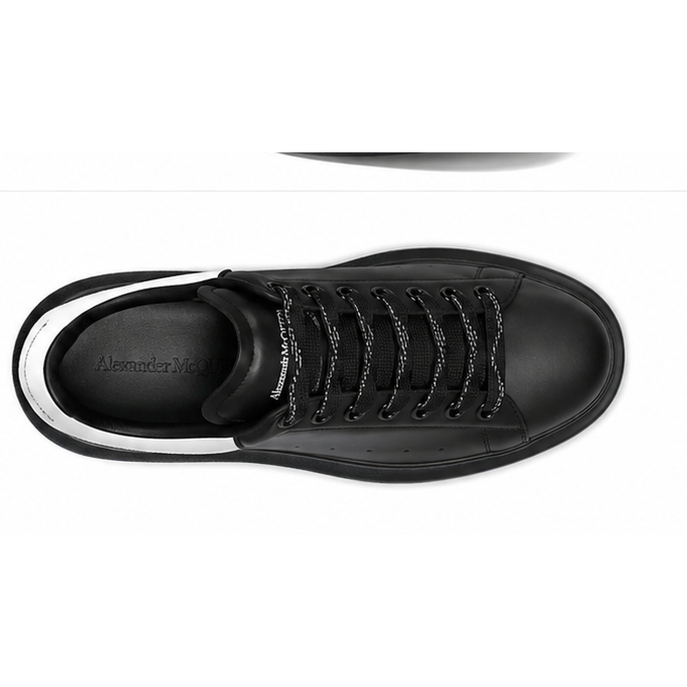 McQueen thick-soled black and white casual shoes