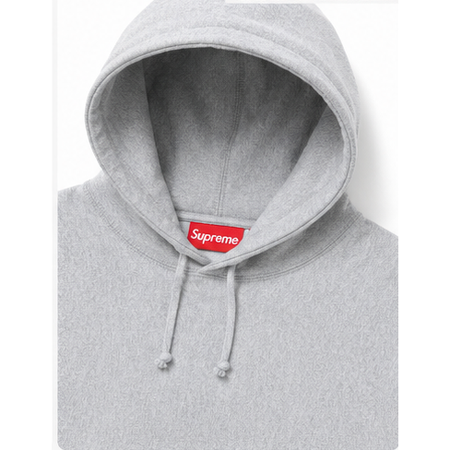 Supreme Streetwear Logo hoodie Gray Red Oversized with Logo Accent