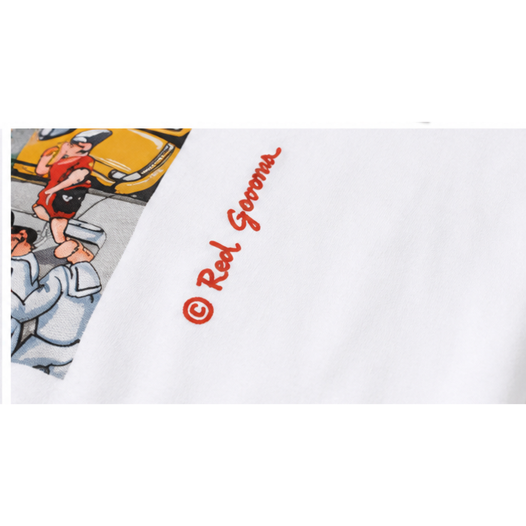 Supreme street style white T-shirt