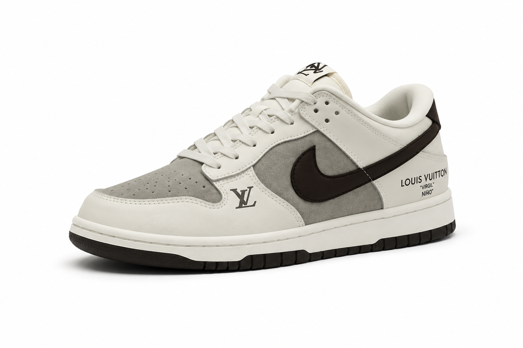 Nike x Louis Vuitton Grey and White Sneakers