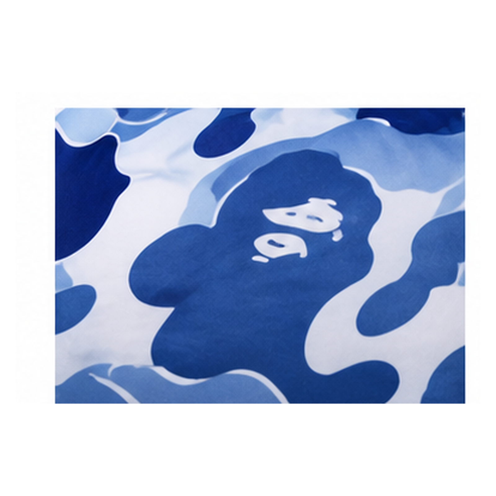 Bape camouflage-style blue and white down jacket