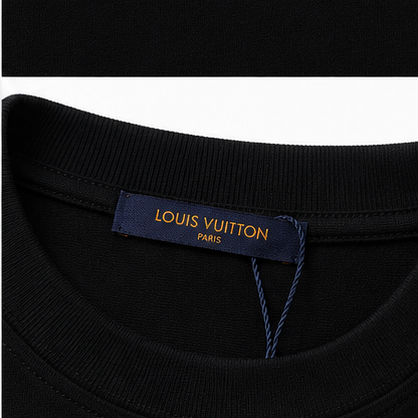 Louis Vuitton Printed Cool Style Black Short-sleeve T-shirt
