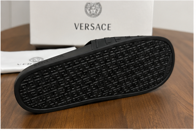 Versace Medusa Luxury Style Black Slides