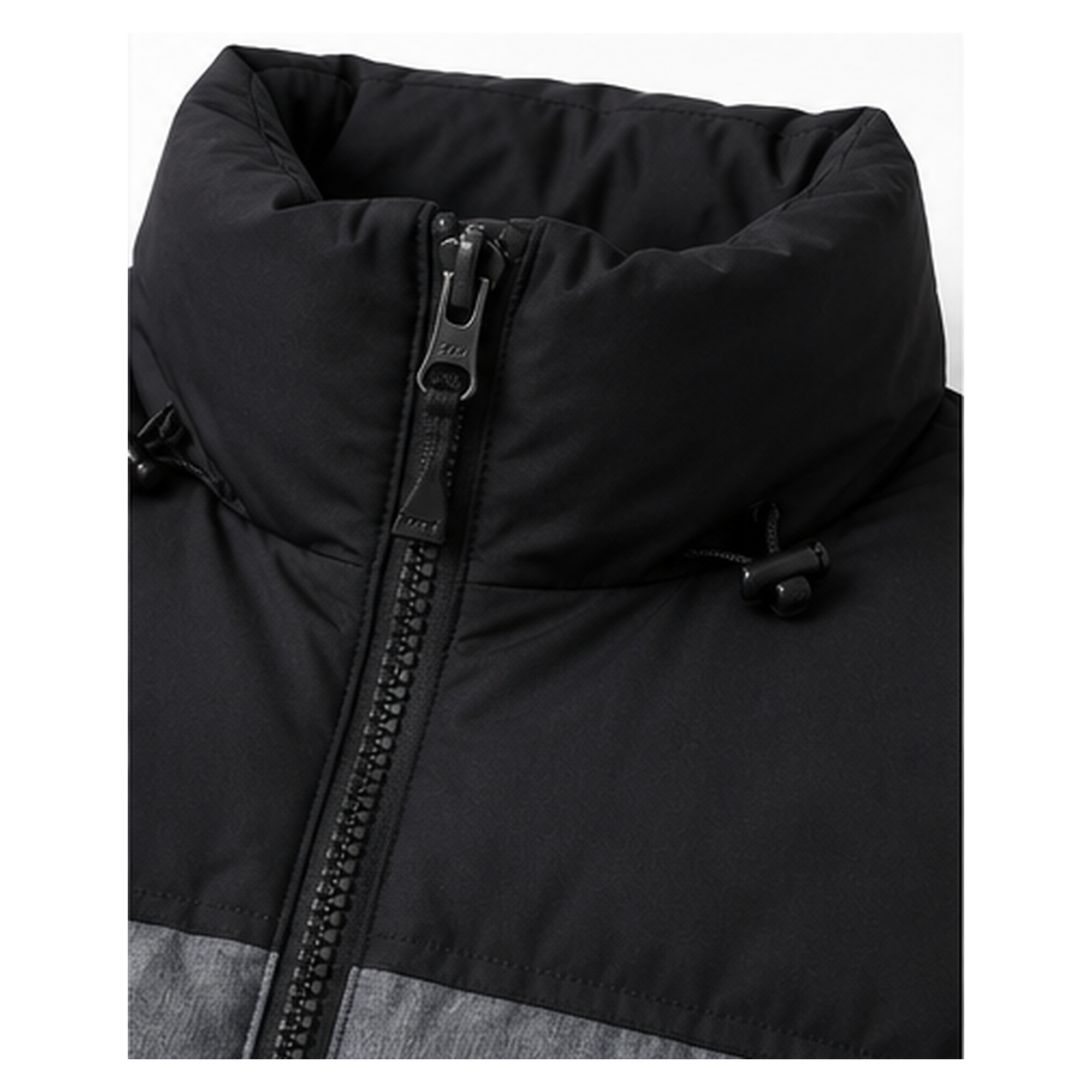 The North Face classic grey-black down jacket