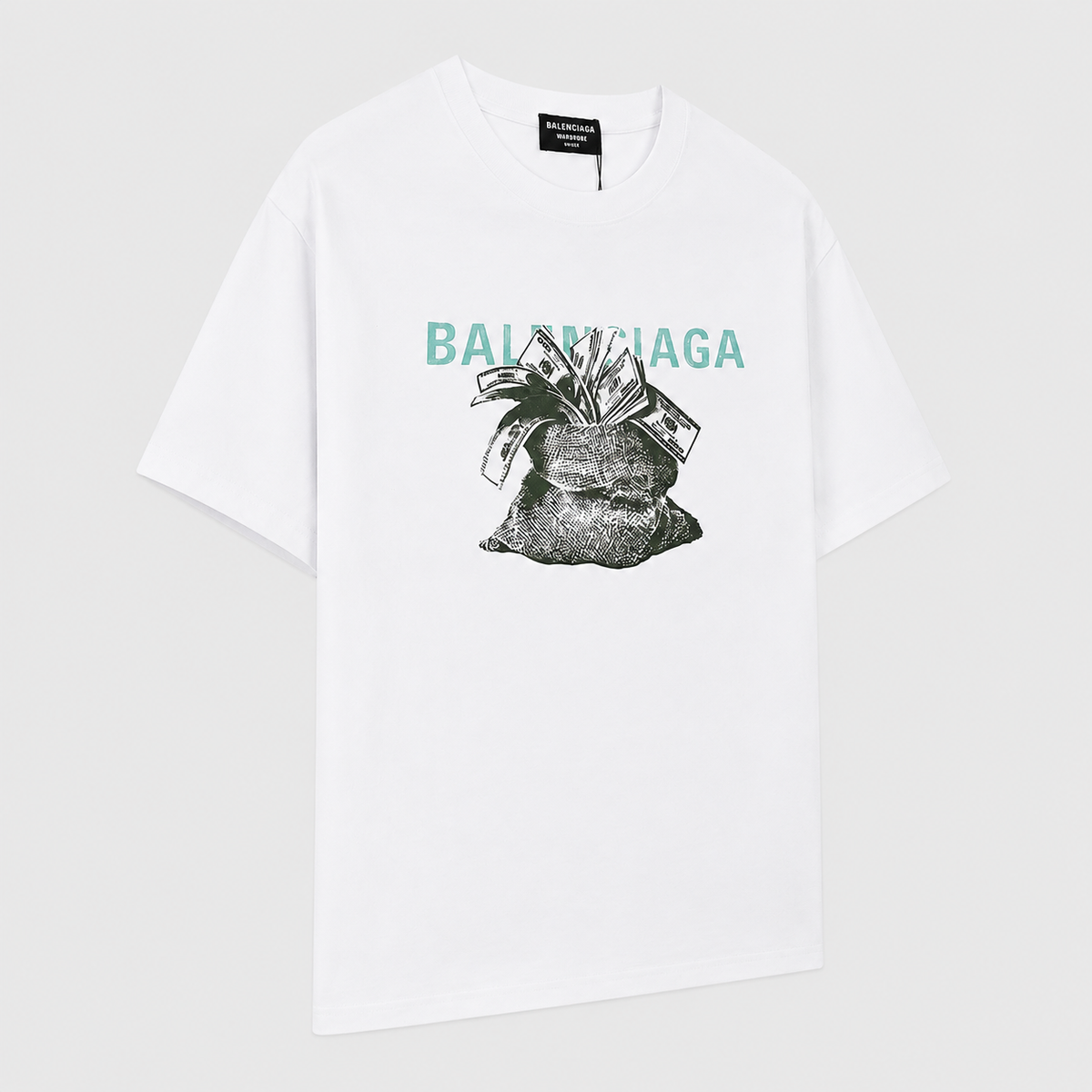 Balenciaga Money Bag Print White T-shirt