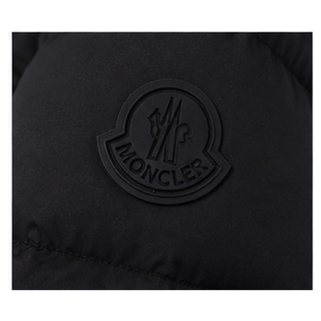 Moncler black minimalist style down jacket