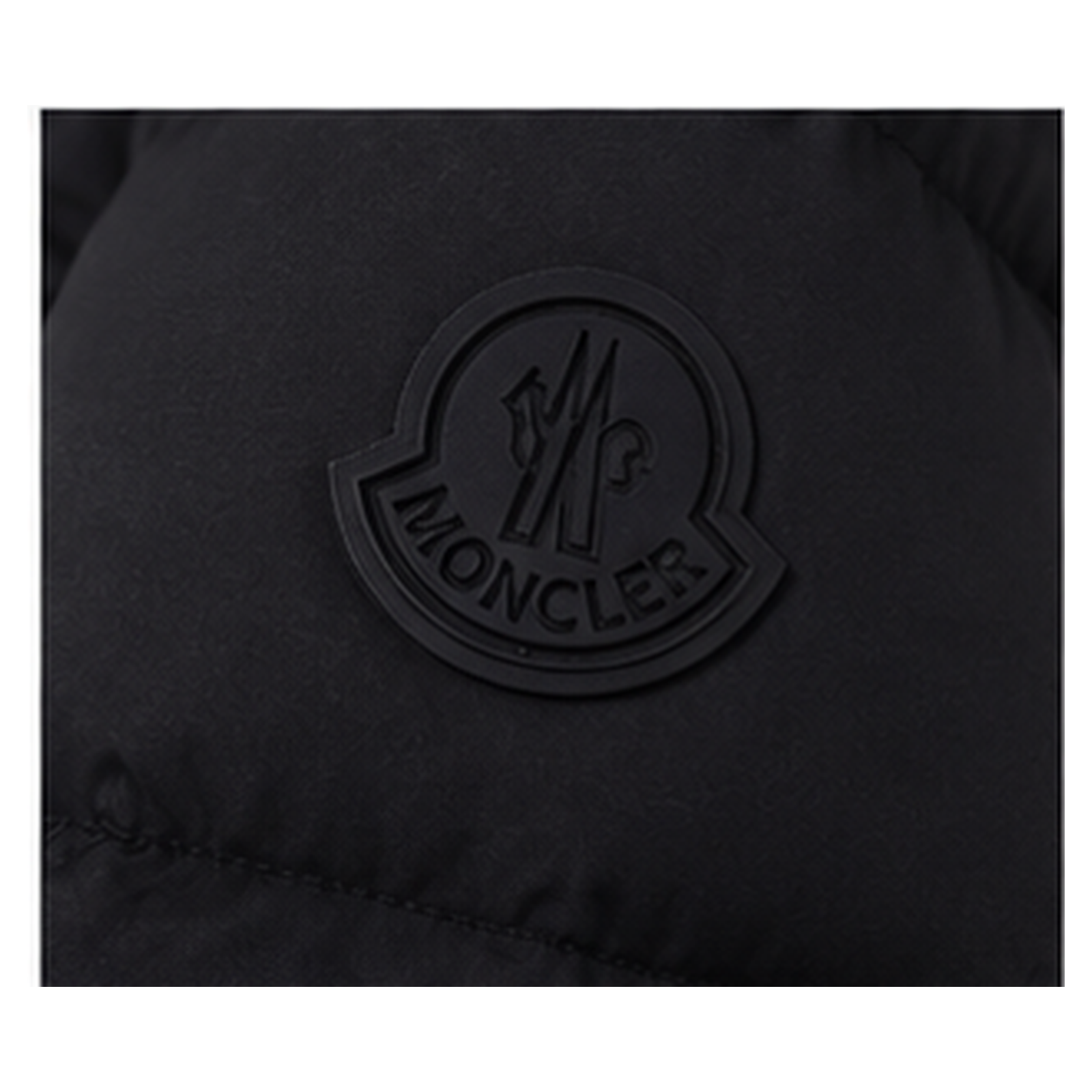 Moncler black minimalist style down jacket