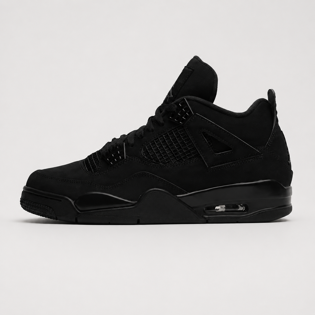 Simple-style black shoes of Jordan 4