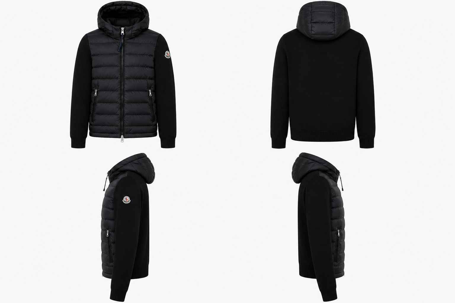 Moncler black stylish down jacket