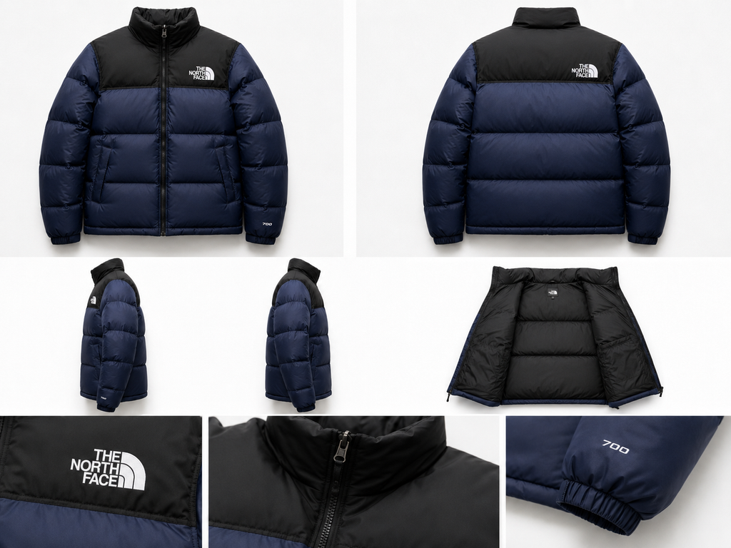 The North Face trendy and cool navy blue down jacket