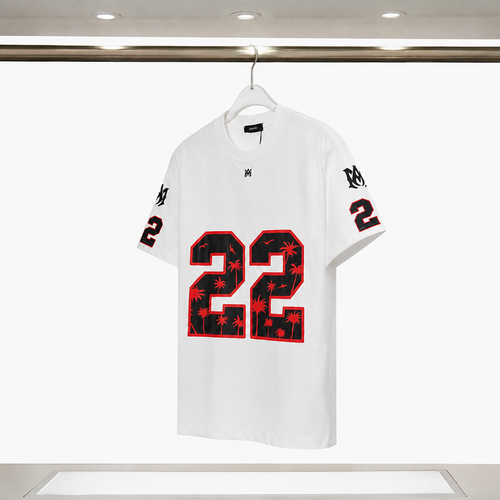 Amiri Resort Graphic T-shirt White Blue Amiri with Premium Look