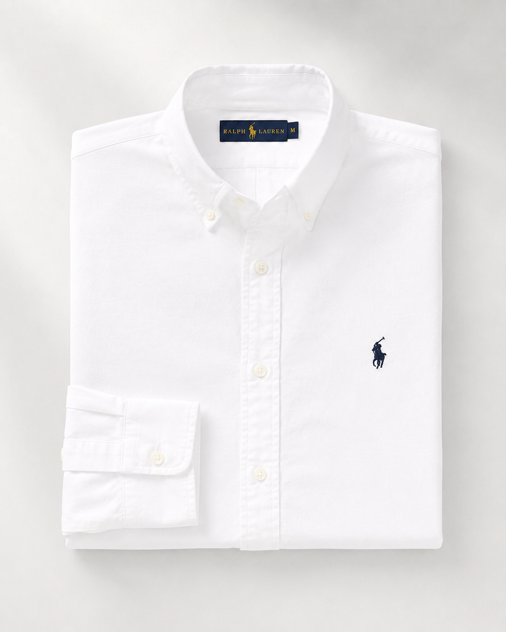 Ralph Lauren White Button-Down Shirt Casual Layering