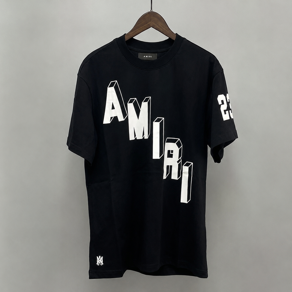Amiri White Black Records Graphic T-Shirt Smart Casual