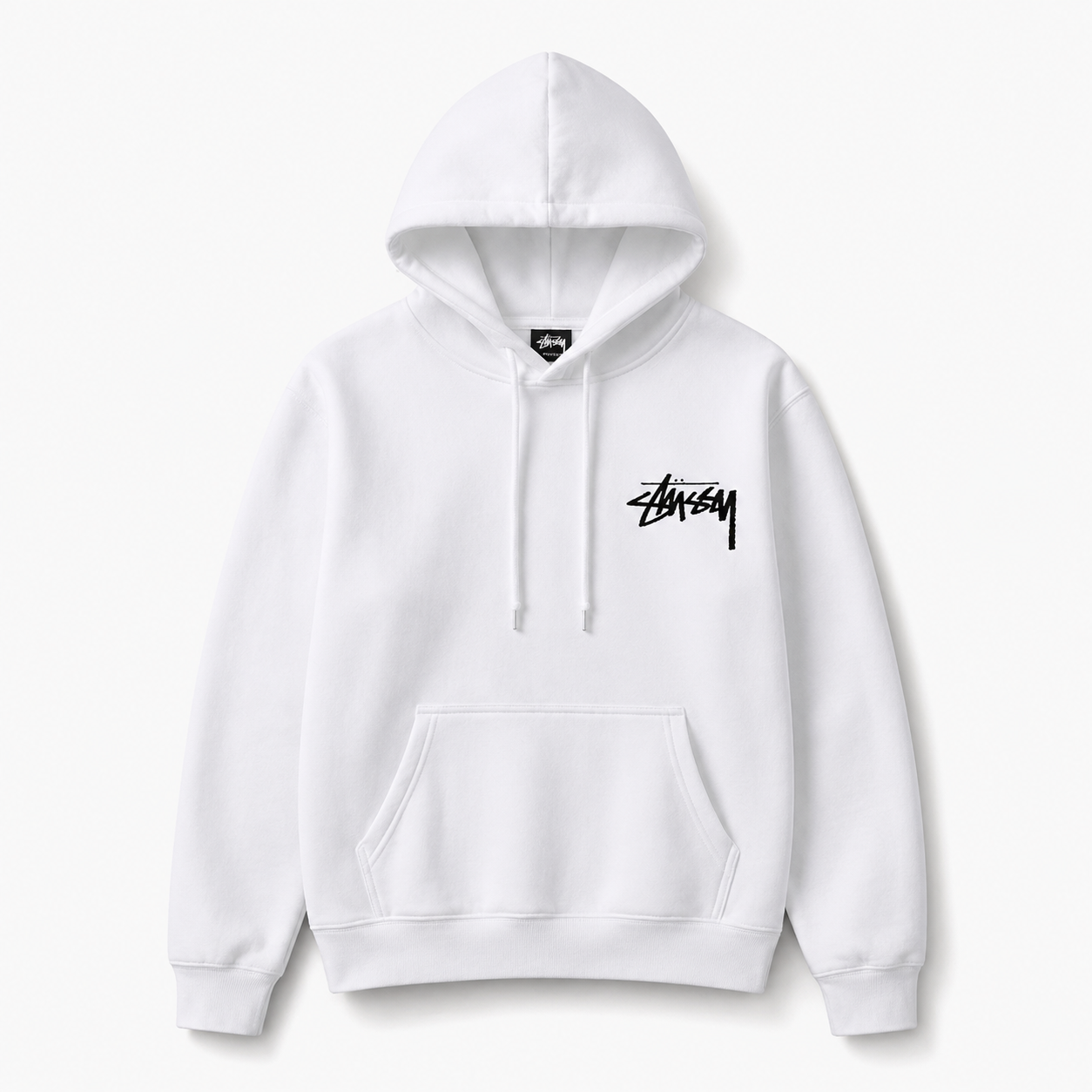 Stussy No.8 Ball Style White Hoodie